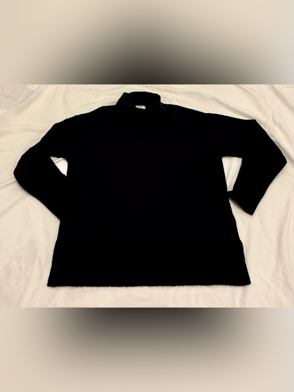 J.Crew Black Oversized Turtleneck Sweater Tunic Merino Wool Blend Size Small
